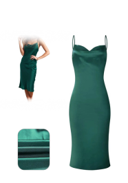 Xxxiticat Womens Sleeveless Spaghetti Strap Satin Dress